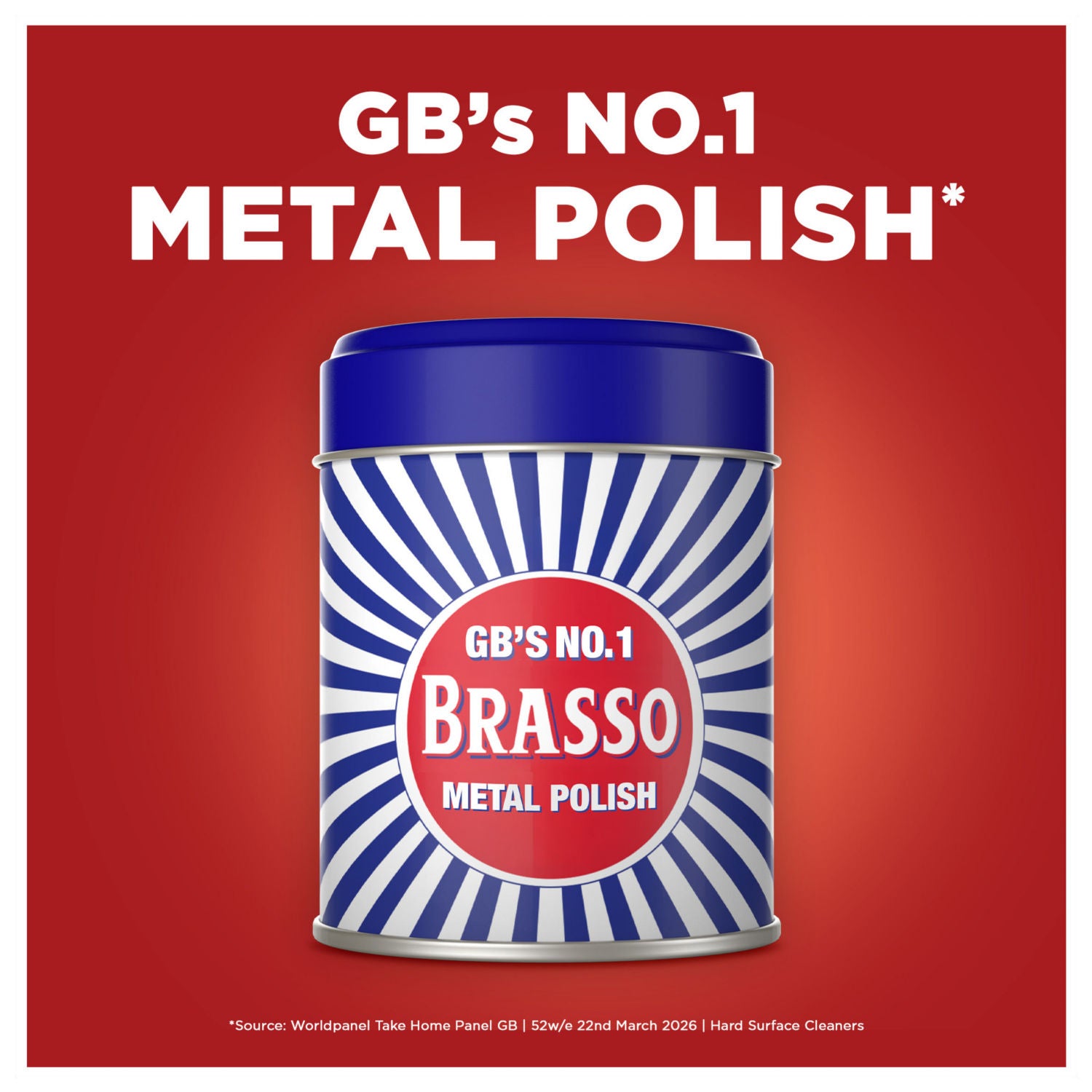 Brasso metal polish wadding 75g, imported from the UK
