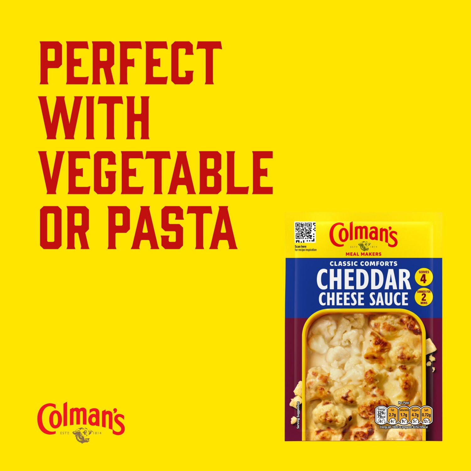 Colman's cheddar cheese sauce mix 40 g - British product