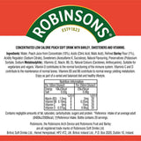 Robinsons peach squash concentrate 1L, imported from the UK
