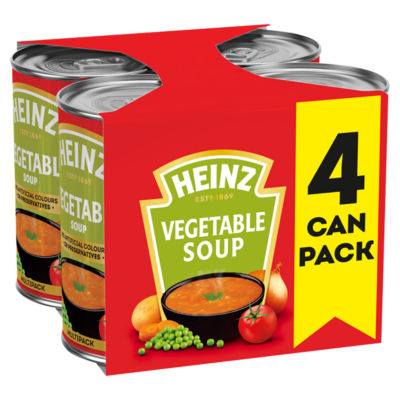 Heinz vegetable soup multipack 4 x 400g, imported from the UK