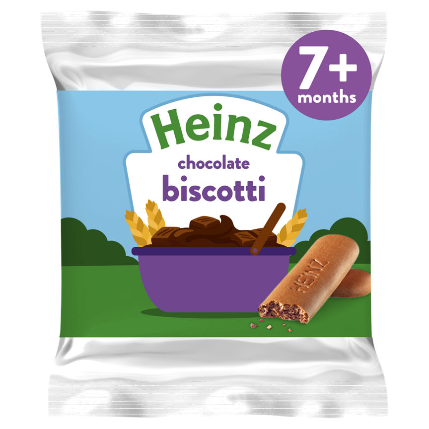 Heinz So Yummy Chocolate Biscotti Baby Food Snacks 7+ Months GOODS ASDA   