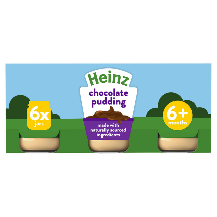 Heinz By Nature Chocolate Pudding Baby Food 6+ Months 6 x 120g GOODS ASDA   