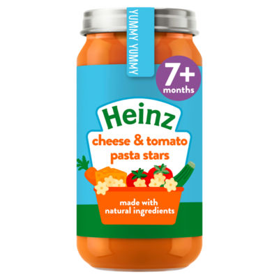 ASDA Heinz 7+ Months By Nature Cheese and Tomato Pasta Stars Baby Meal 200g- Buy online at McGrocer