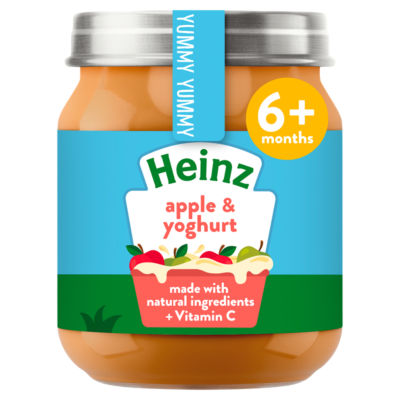ASDA Heinz By Natura Apple & Yoghurt Fruit-Based Baby Food 120g for 6+ Months- Buy online at McGrocer