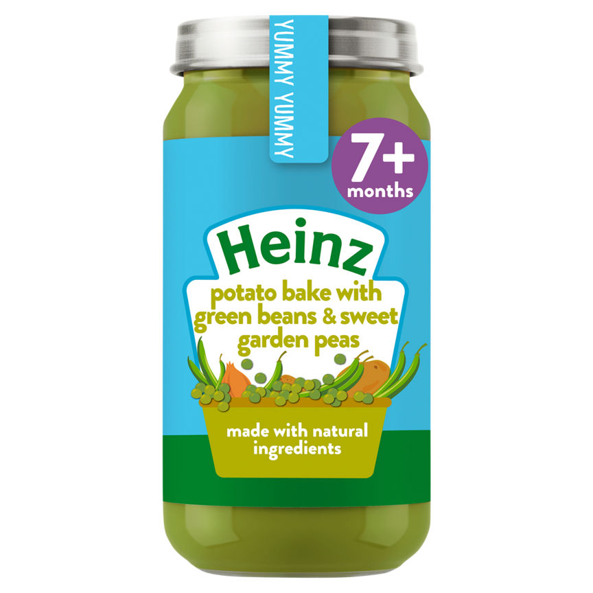 Heinz by Nature Potato Bake with Green Beans & Sweet Garden Peas Baby Food Jar 7+ Months 200g GOODS ASDA   