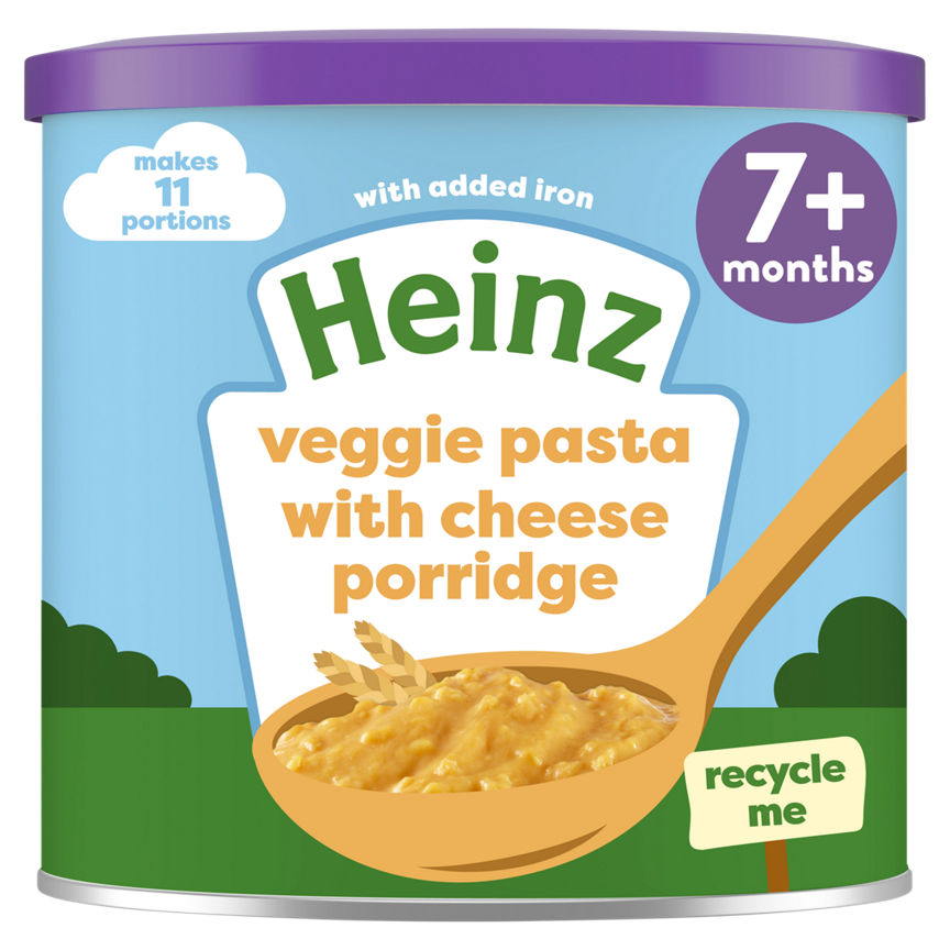 Heinz Veggie Pasta with Cheese Porridge Baby Food 7+ Months GOODS ASDA   