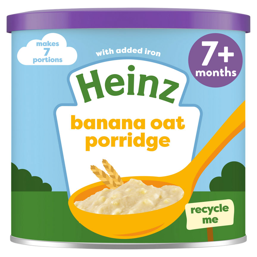 Heinz Banana Oat Porridge Baby Food 7+ Months GOODS ASDA   