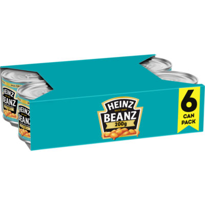 Heinz baked beans in tomato sauce 6x200g multipack, imported from the UK