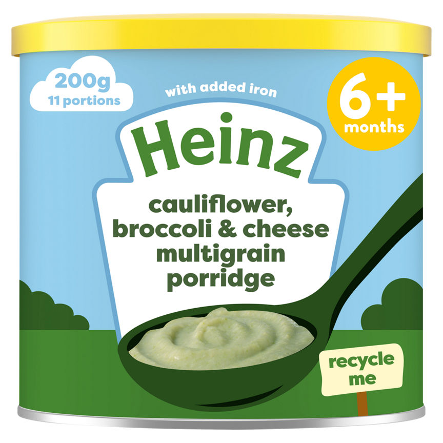 Heinz Cauliflower, Broccoli & Cheese Multigrain Porridge 6+ Months 200g GOODS ASDA   