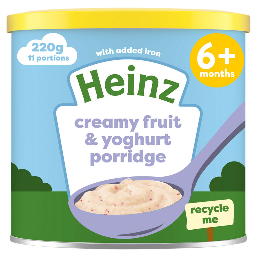 Heinz Creamy Fruit & Yoghurt Porridge 6+ Months 220g GOODS ASDA   