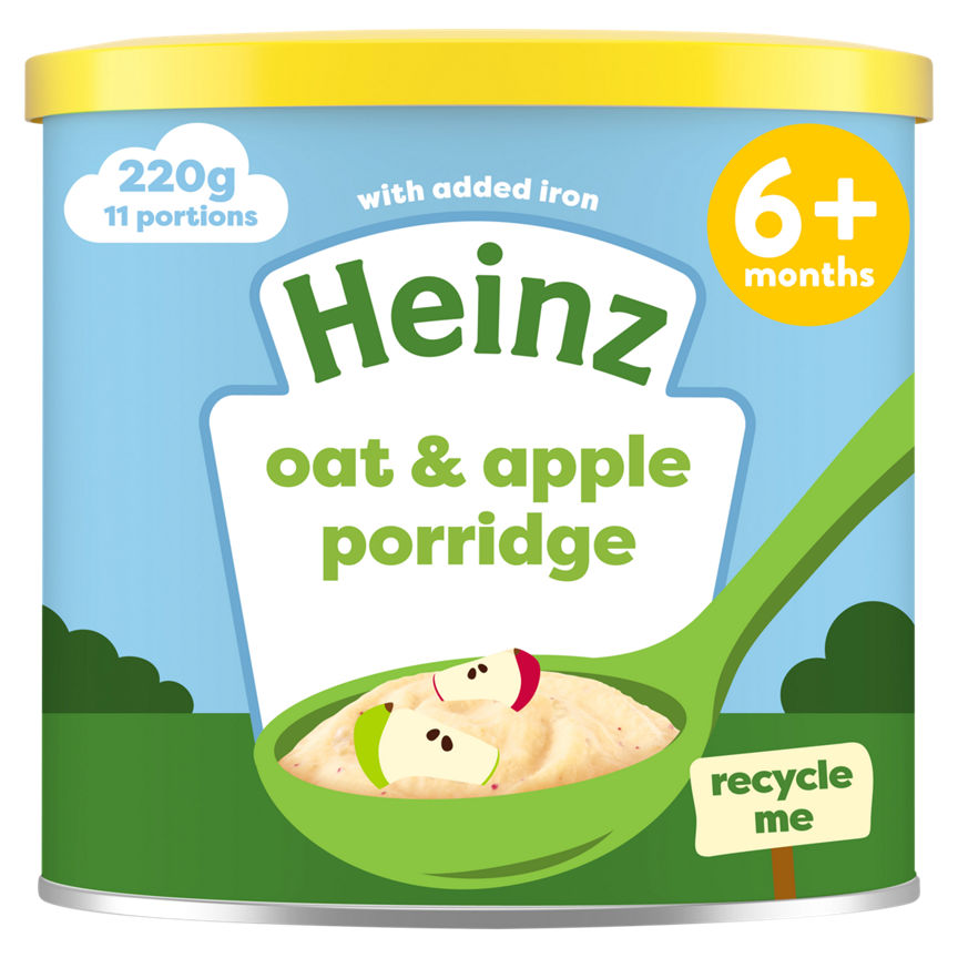 Heinz Oat & Apple Porridge 6+ Months 220g GOODS ASDA   