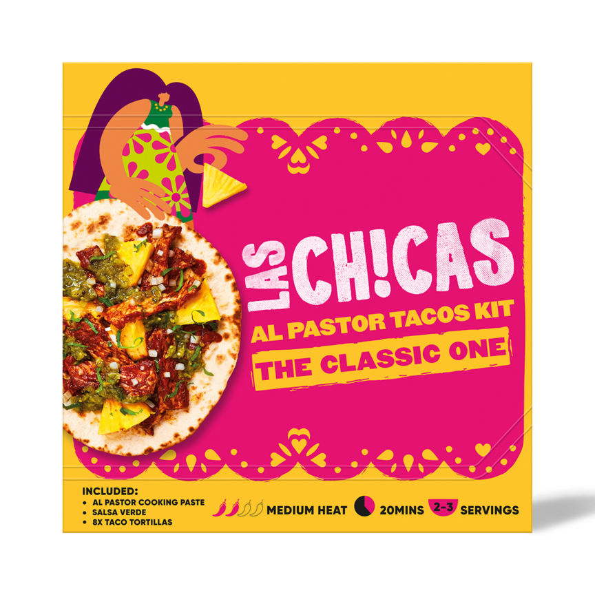 Las Chicas Al Pastor Tacos Classic Mexican Meal Kit 296g GOODS ASDA   