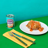 Heinz baked beans and pork sausages 415g, UK version