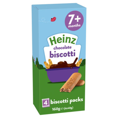Heinz Chocolate Biscotti baby food snacks 160g, UK version