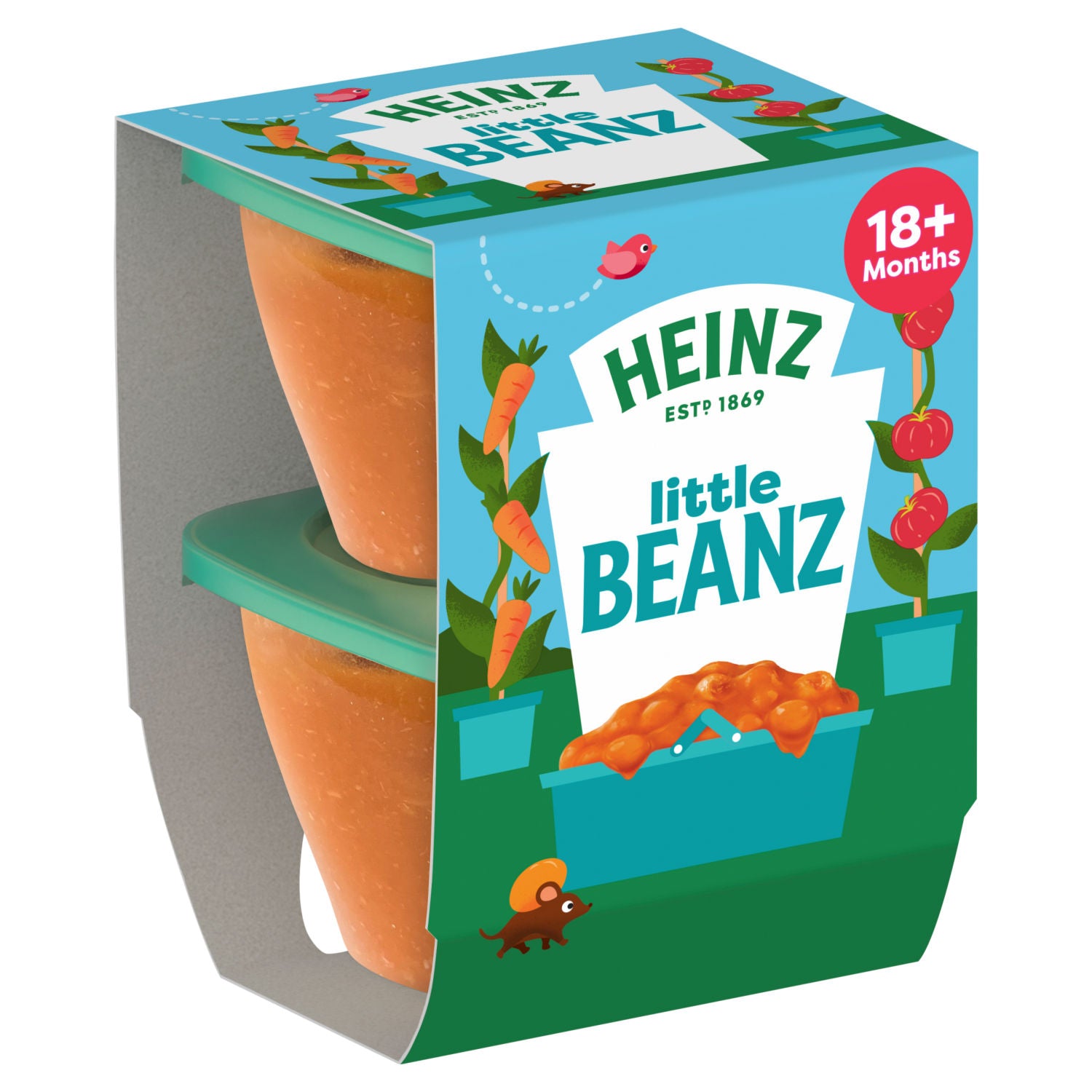 Heinz Little Beans baby food with hidden veggies 200g, imported from the UK