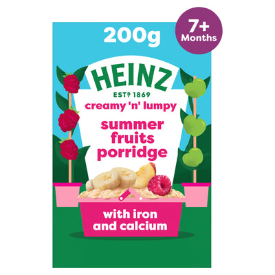 ASDA Heinz Baby Food Summer Fruits Porridge 7+ Months 200g- Buy online at McGrocer