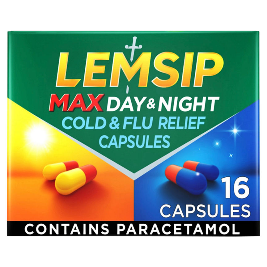 Lemsip Max Day & Night Cold & Flu Relief Capsules GOODS ASDA   