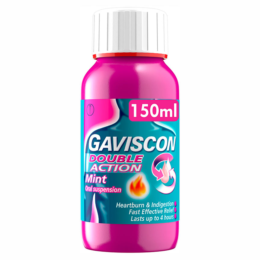 Gaviscon Double Action Heartburn & Indigestion Liquid Mint Flavour 150ml GOODS ASDA   