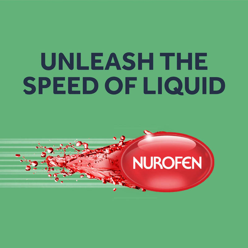 Nurofen Express 200mg liquid capsules pain relief, UK version