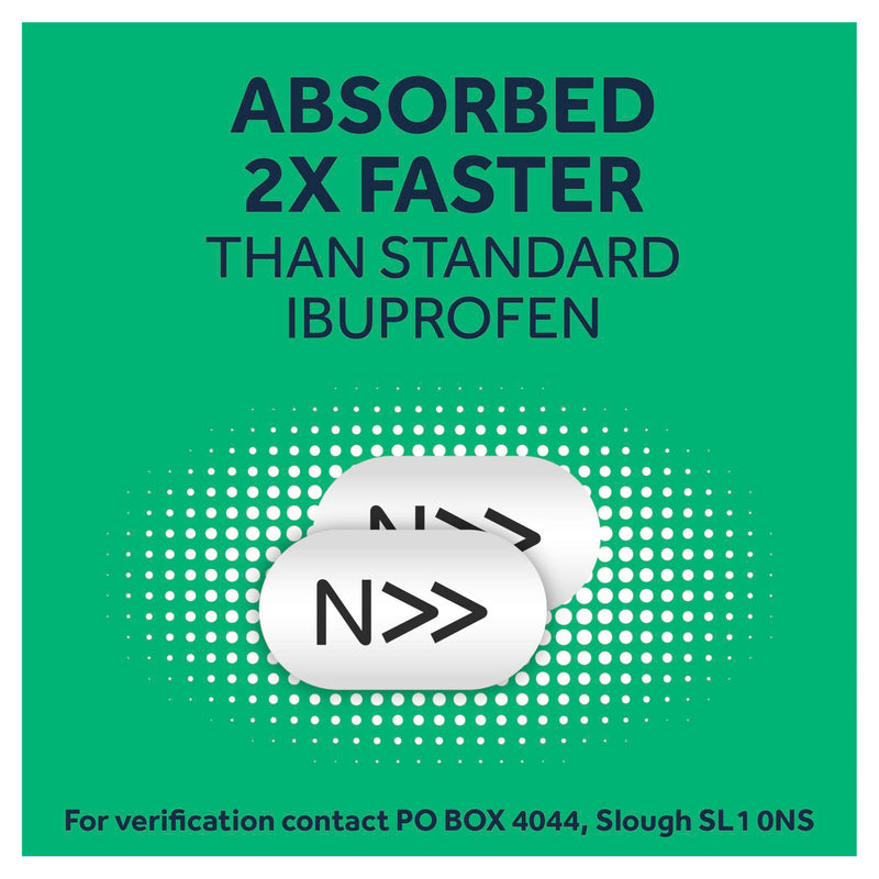 Nurofen Express 256mg pain relief caplets x16, imported from the UK