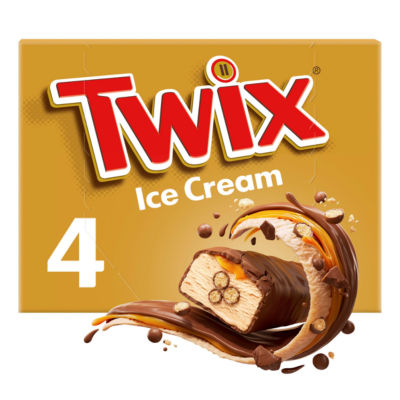 ASDA Twix Chocolate & Caramel Ice Cream Bar 4pack- Buy online at McGrocer