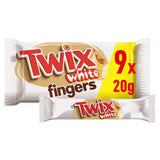 Twix white chocolate fingers biscuit snack bars multipack - British product