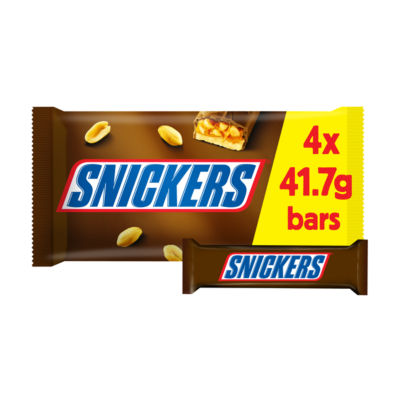 Karamell-, Nougat-, Peanøtt- og Melkesjokoladesnackbarer Multipack 4x41,7g