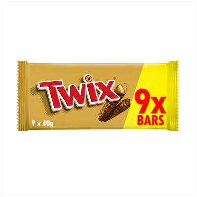 Twix caramel chocolate biscuit bars 360g (British brand)