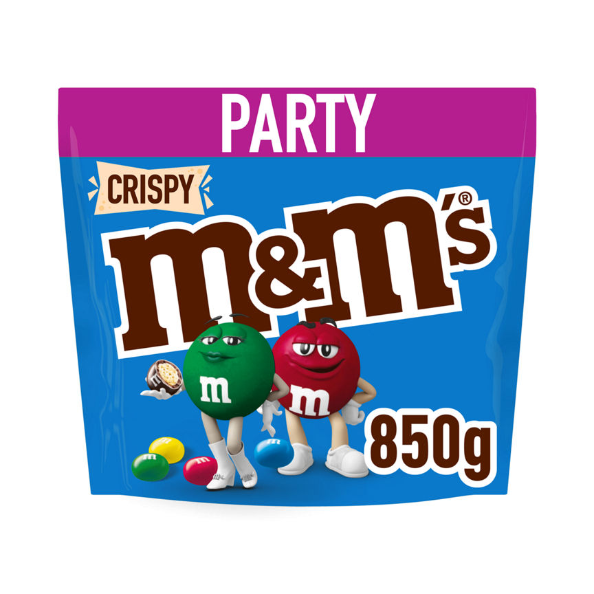 M&M's Crispy Milk Chocolate Party Mix Bulk Snack Bag 850g GOODS ASDA   