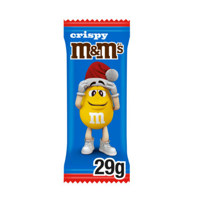 M&M's Christmas Santa chocolate crispy 29g, imported from the UK