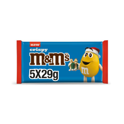 M&M's crispy chocolate Santa 5 x 29g, UK version