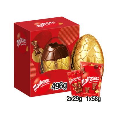 Maltesers giant chocolate bunny Easter egg 496g, imported from the UK