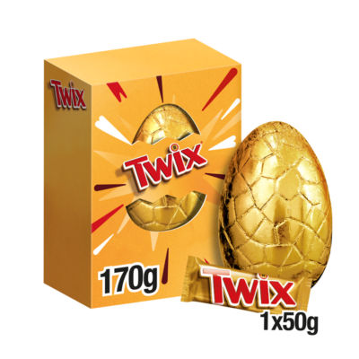 Twix large Easter egg 170g with Twix bar, UK version