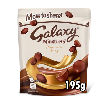 ASDA Galaxy Minstrels Milk Chocolate Buttons Sharing Pouch Bag 195g- Buy online at McGrocer