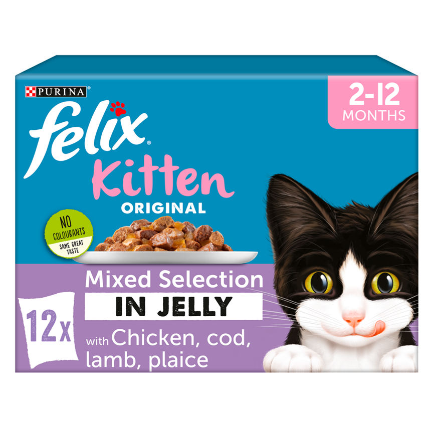 Felix Kitten Cat Food Mixed Selection In Jelly GOODS ASDA   