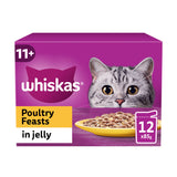 Whiskas 11+ Poultry Feasts Senior Wet Cat Food Pouches in Jelly GOODS ASDA   