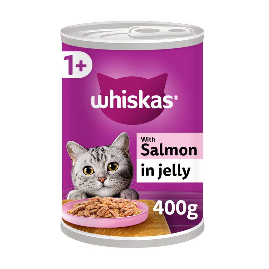 Whiskas Adult Wet Cat Food Salmon in Jelly Tin GOODS ASDA   