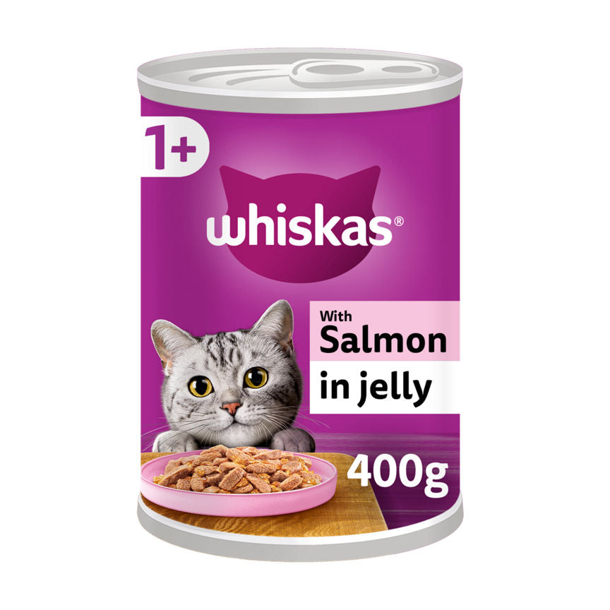 Whiskas Adult Wet Cat Food Salmon in Jelly Tin