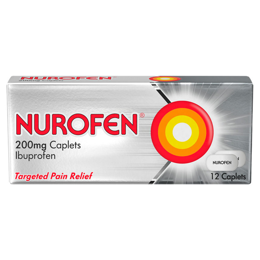 Nurofen Ibuprofen, 200mg Caplets, Pack of 12 GOODS ASDA   