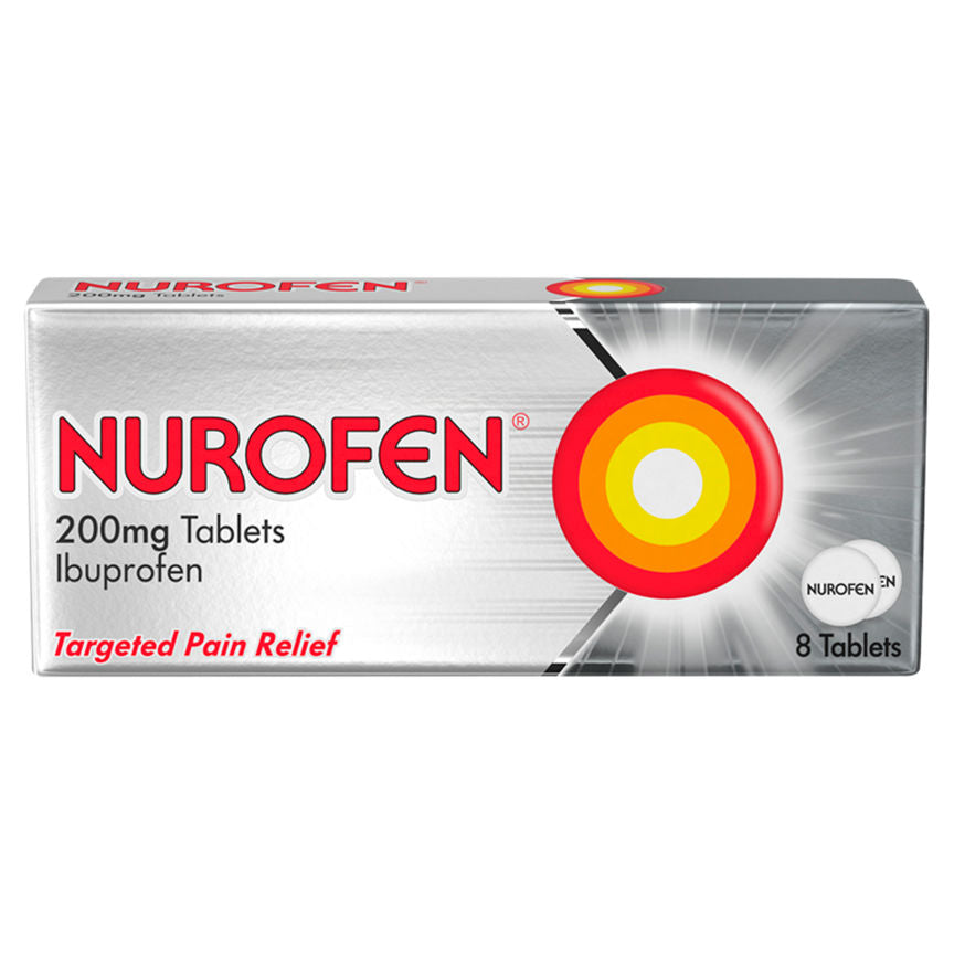 Nurofen Pain Relief 200mg Tablets Ibuprofen x8