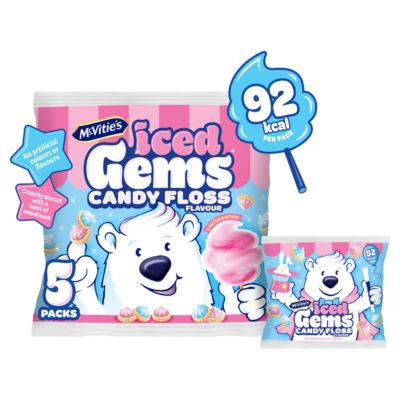 McVitie's Iced Gems candy floss flavour biscuits multipack, UK version
