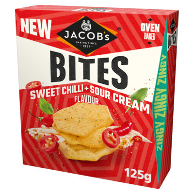 ASDA Jacob's Bites Sweet Chilli & Sour Cream Crackers 125g- Buy online at McGrocer