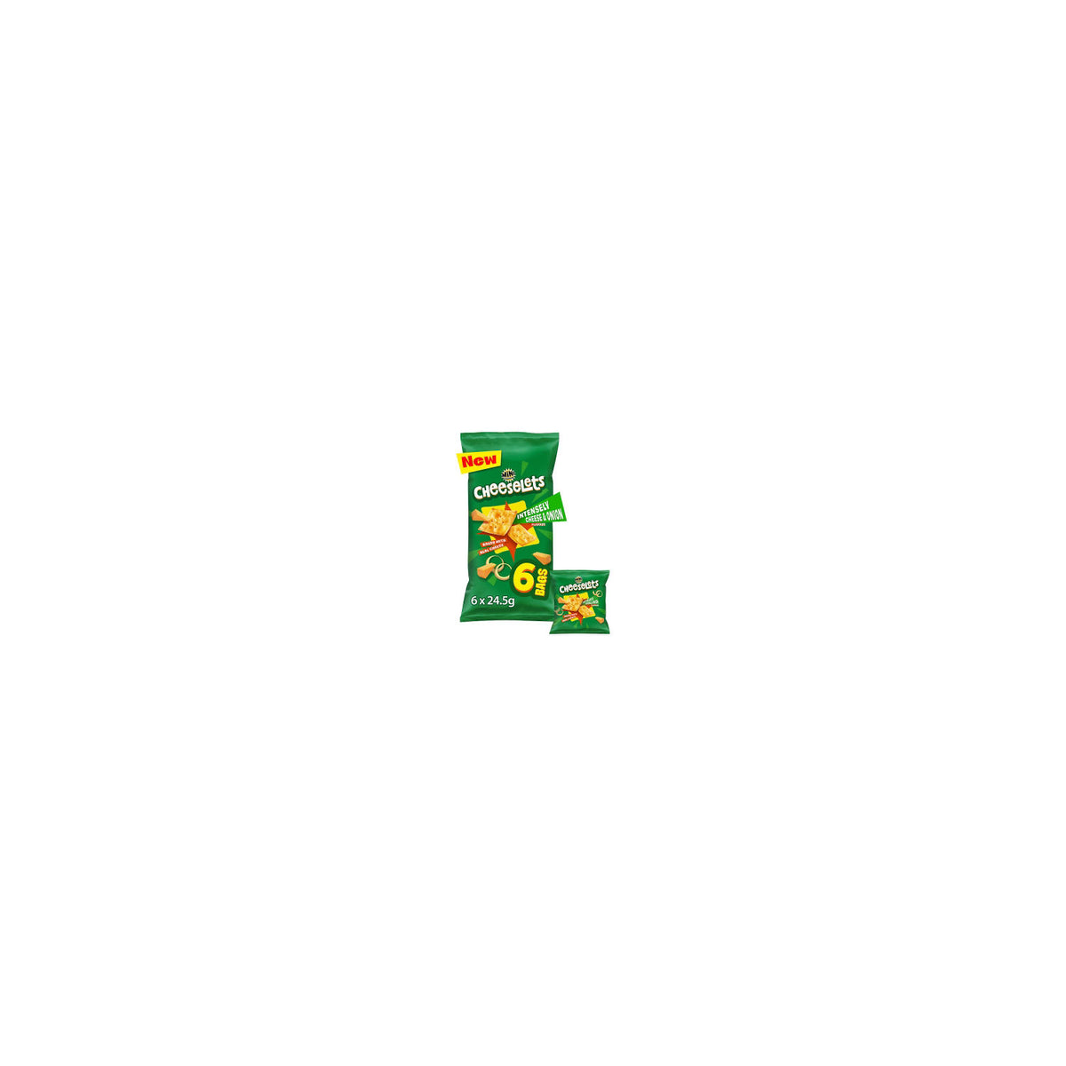 Mini Cheddars Cheeselets cheese and onion baked snack multipack 147g - British product
