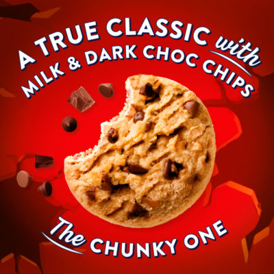 بسكويت McVitie's Milk & Dark Chocolate Chip Cookies The Chunky One 150 جرام