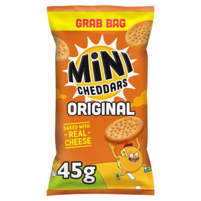 Jacob's Mini Cheddars Original grab bag 45g, imported from the UK