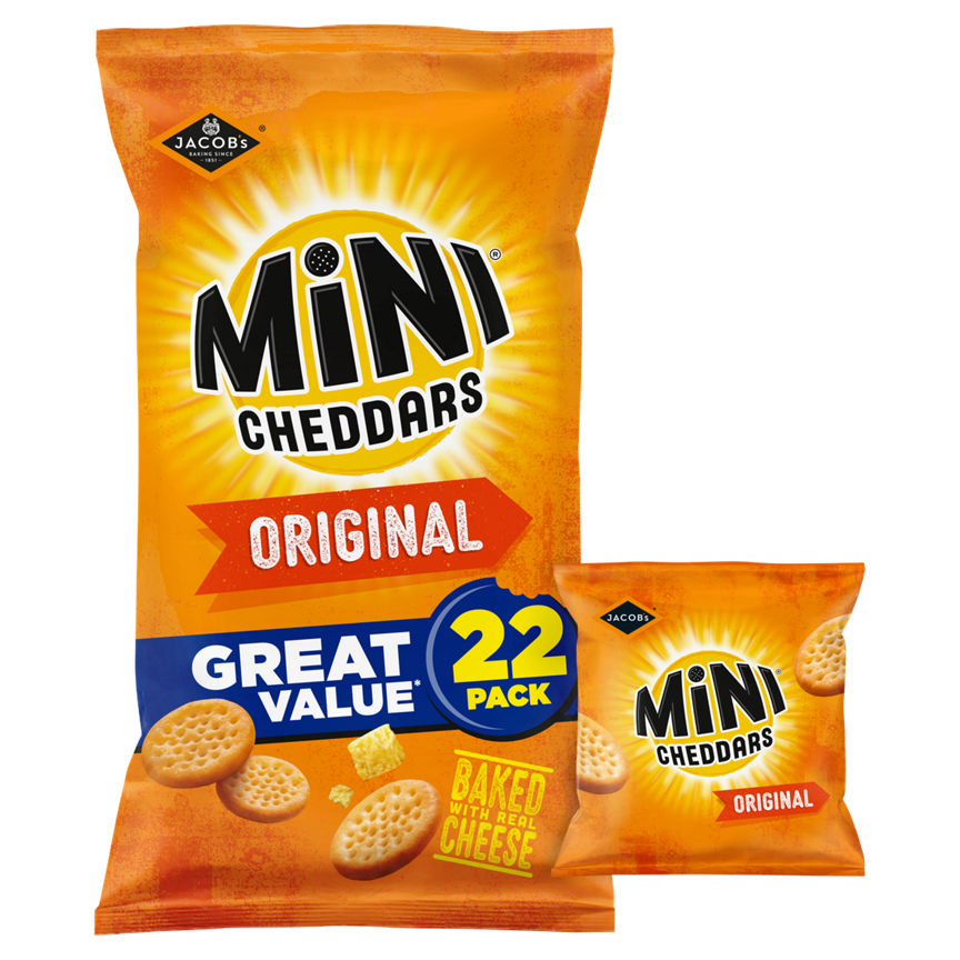 Jacob's 22 Mini Cheddars Original 22x23g, 506g GOODS ASDA   