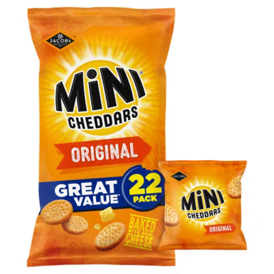 Jacob's Original Cheese Snack Biscuits 22x23g multipack, UK version