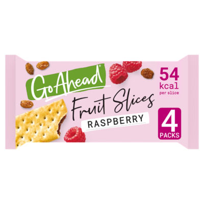Go Ahead Himbeer-Knusper-Fruchtschnitten 4 x 43,6 g Packung