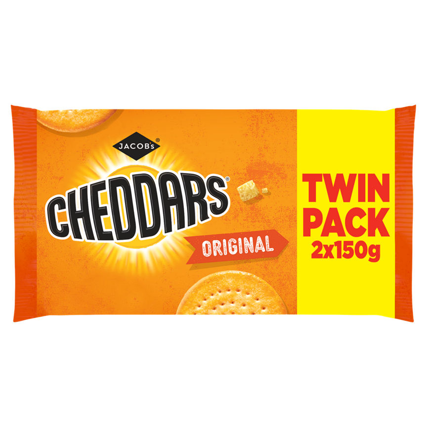 Jacob's Baked Cheddars Cheese Biscuits Twin Pack 2x150g