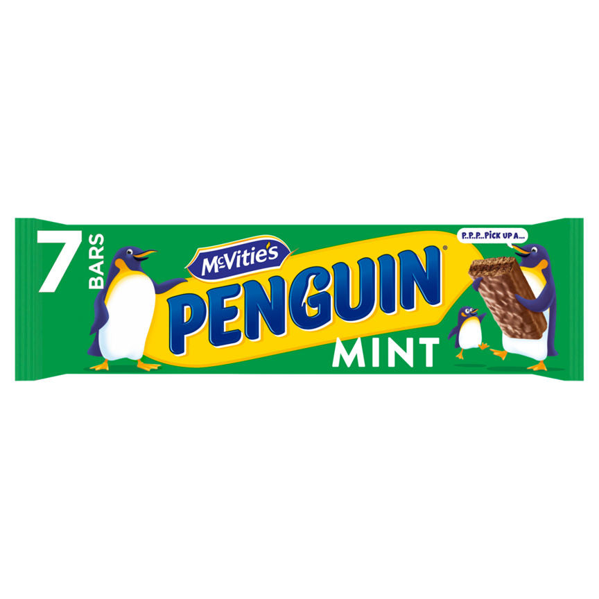 McVitie's Penguin Mint Bars 7 x 24.6g (172.2g)